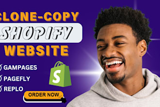 copy, clone, duplicate or redesign your shopify store or landing page