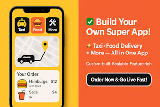 build a multi service app featuring taxi booking and food delivery