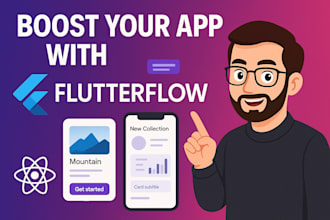 do mobile app development for android and ios on flutter dart flutterflow mern