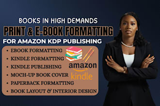 kindle book formatting, amazon KDP ebook or cookbook design