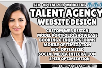 talent agency modeling website model portfolio entertainment