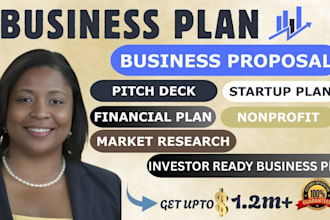 write business plan, financial plan, marketing strategy and project management