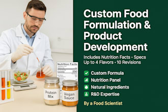 develop and formulate custom food products for your brand