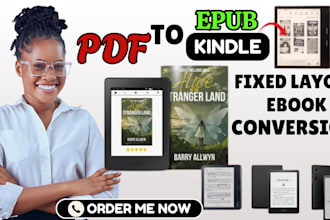 convert PDF to epub, mobi, kdp paperback, ebook conversion, ebook formatting