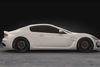 design 3d automotive car,vehicle,car body kit  model,mid poly,product animation