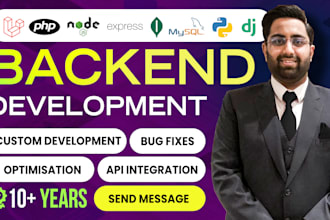 develop high end backend applications in laravel, mern, mean and django