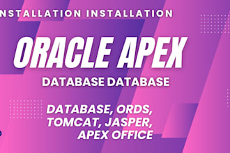 help install an oracle apex database, tomcat, jasper, apex office