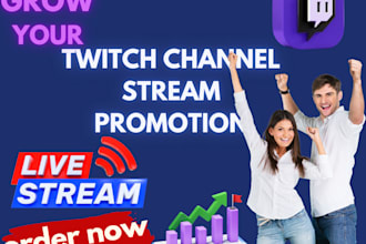 do twitch channel promotion, twitch live viewer for  live viewers and chatters