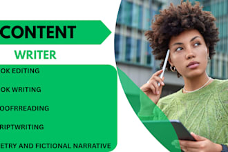 creatively write, edit 1000 words, contents on any creative writing prompt, book