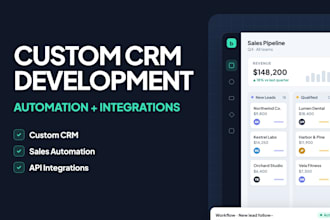 develop custom CRM software with automation and integrations