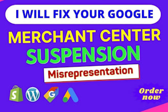 fix google merchant center misrepresentation, policy violation or gmc suspension