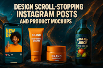 design scroll stopping instagram posts and product mockups using ai