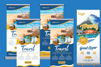 create professional retractable banner, roll up banner design for any events,ads