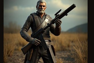 create fallout 4, skyrim mod, character model, fivem mod, 3d armor weapon design
