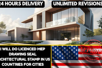 do architectural revit mep pe drawing city permit stamp blueprint floor plan