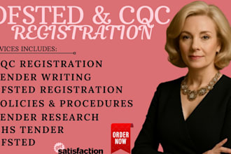 help in UK tender nhs healthcare ofsted cqc registration policy and procedures