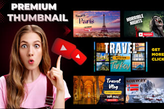 design a great or premium eye catching clickbait thumbnail