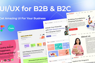 create modern responsive UI UX for b2b and b2c web and mobile apps