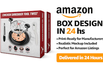 design your amazon product box with mockup in 24 hours