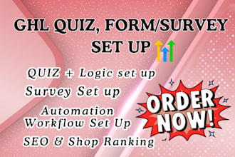 gohighlevel form survey thank you, optin page quiz with score logic workflow ghl