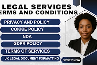 write legal agreement terms and condition gdpr privacy policy legal research nda