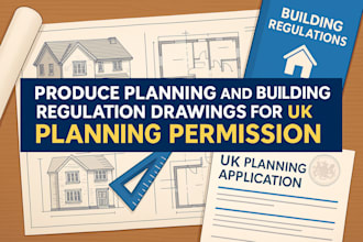 produce planning and building regulation drawings for uk planning permission