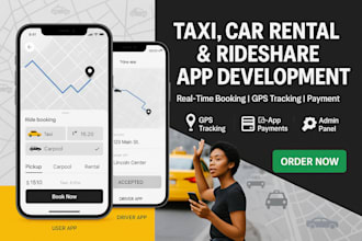 build a taxi app, uber clone, car rental or rideshare app like lyft