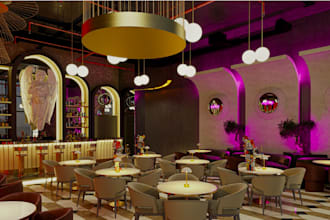 render interior restaurant design,hookah bar,pubs,eatery render,event hall,zwcad