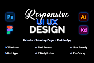 do figma design , website UI UX design and landing page UI UX design