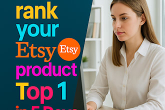 rank ur etsy product to top 1 in 5 days without store access