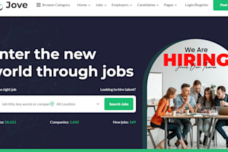 job board website, recruitment website job agency website