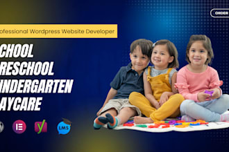 design kindergarten, preschool, childcare, daycare wordpress school website