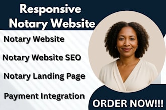 design a responsive notary website with booking and SEO setup