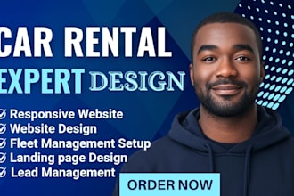 car rental website, car dealership website, auto workshop, chauffeur website