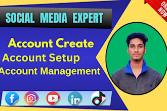 all social media  create, setup and management