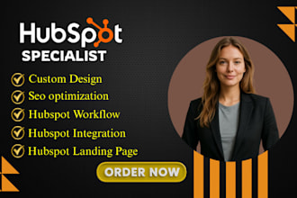 set up hubspot crm, hubspot landing page, hubspot workflow, hubspot website