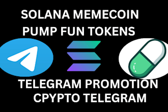 do telegram promotion pumpfun token solana memecoin promotion 100x token sales