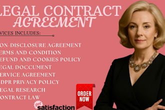 draft legal contracts agreements nda terms and conditions gdpr privacy policy