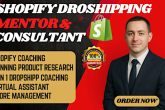 be your shopify dropshipping consultant ecommerce mentor dropshipping coach
