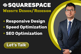 design or redesign responsive squarespace website