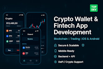build a crypto wallet, fintech, blockchain, or trading app