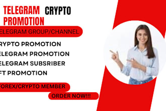 grow crypto telegram promotion, crypto telegram marketing, telegram subscribers