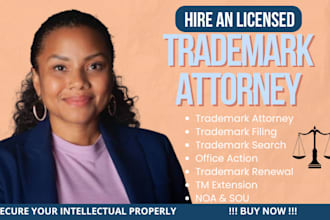be your US licensed trademark registration attorney for your brand registry,