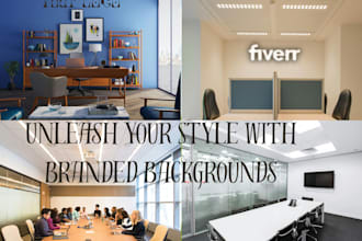 design a branded zoom background with your logo