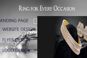 design websites landing page flyers for your jewelry brand