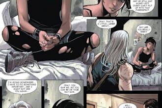 draw comic pages, webtonic or webtoon comics, storyboard, custom comic character