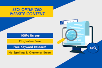 provide SEO blog writing, website content, and copywriting services