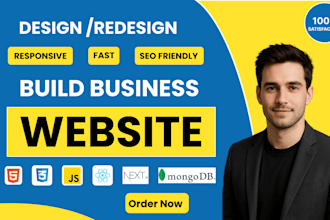 develop a fast, responsive, and modern website with react or custom cod