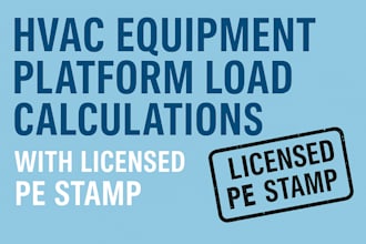 hvac equipment platform load calculations with pe stamp service