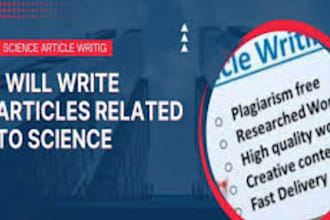 write well researched chemistry,biology and science articles